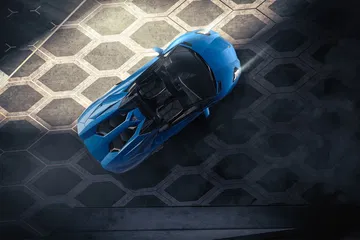 Vista aérea del Lamborghini Aventador, destacando su diseño de techo.