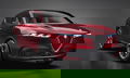 Vista frontal del Alfa Romeo Brennero destacando su diseño distintivo.
