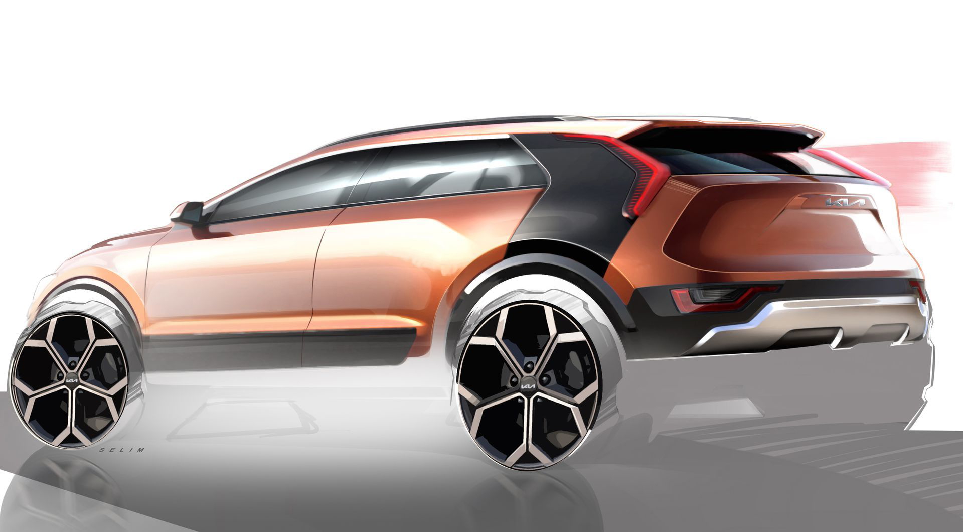 Diseño audaz del nuevo Kia Niro, destacando su línea de techo y llantas.