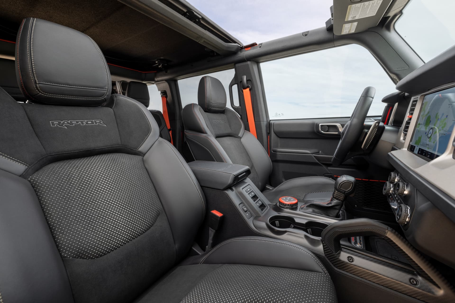 2022 Bronco Raptor Interior Black Onyx