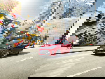 Vista lateral del Kia Picanto con diseño urbano actual