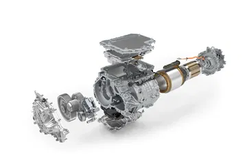 Vista del sistema de propulsión eléctrico del BMW i7.