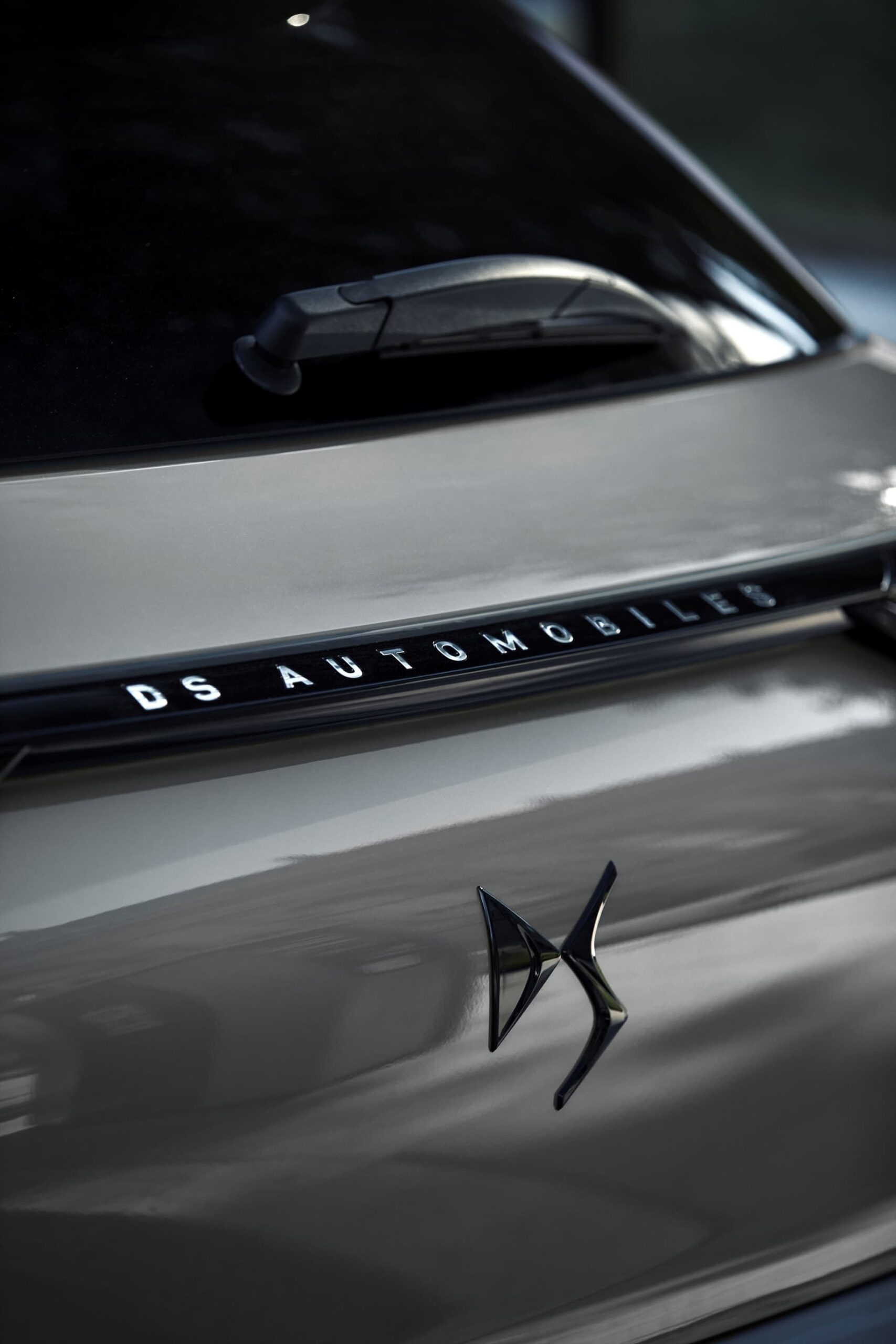 Imagen enfocada en el distintivo trasero del DS 3 con logotipo de DS Automobiles.