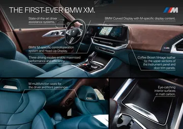 Acabados de alta calidad y diseño vanguardista caracterizan al BMW XM.