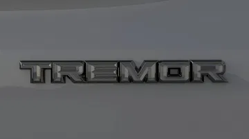 Vista cercana del logotipo característico de Ford Ranger.