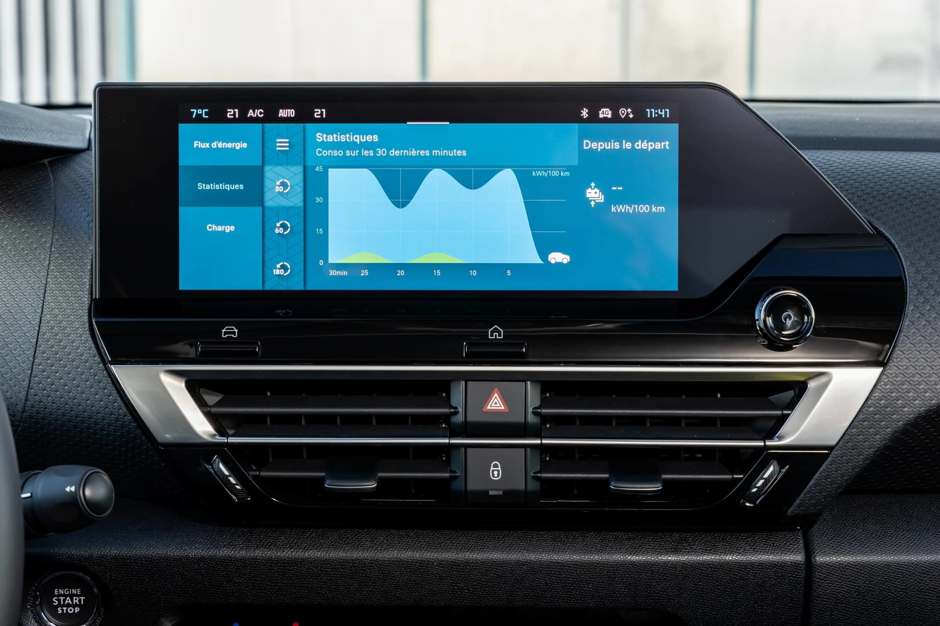 Vista del sistema de infotainment del Citroën C4 X.