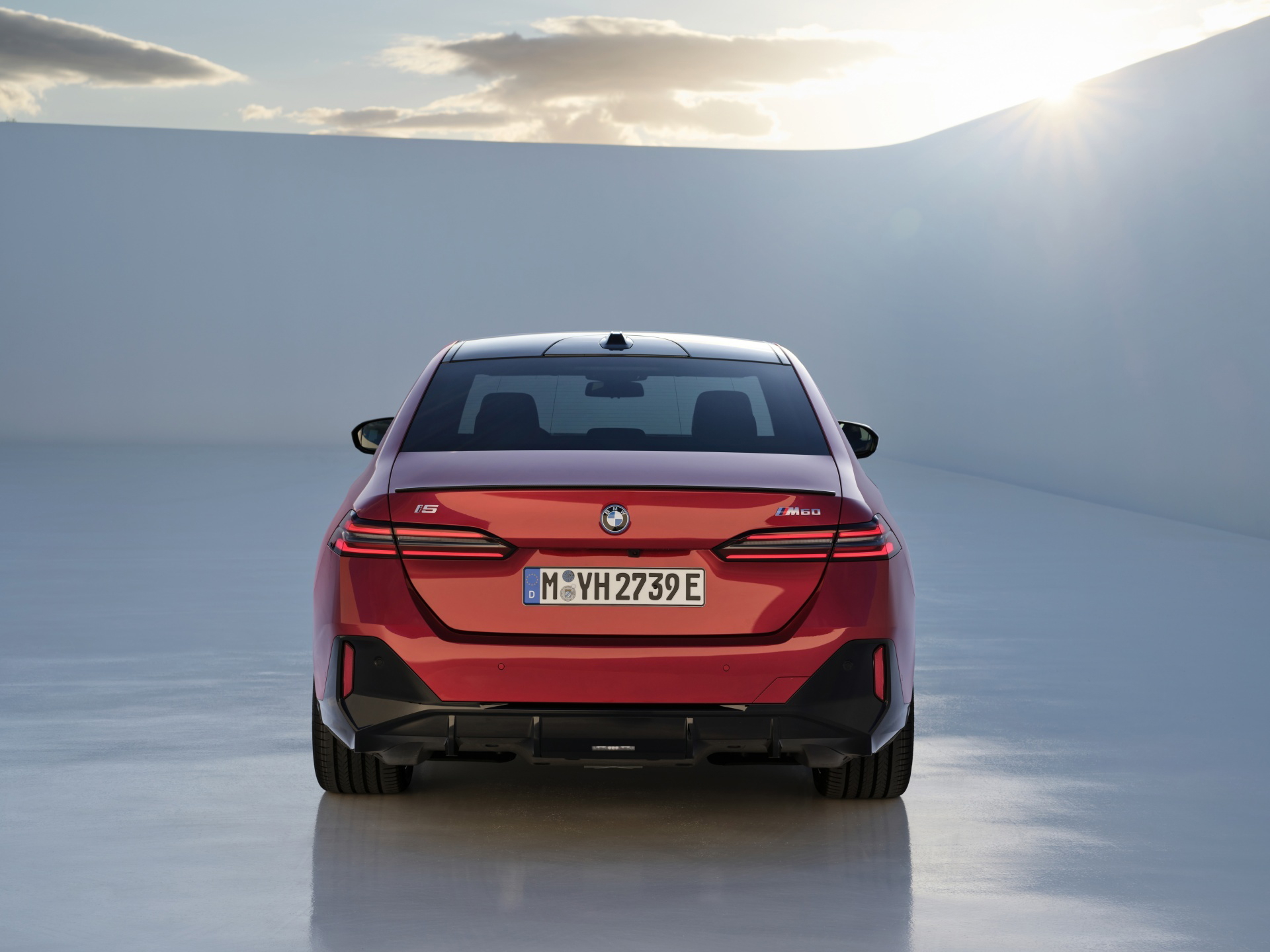 Vista trasera que muestra el diseño y las líneas característicos del BMW Serie 5.