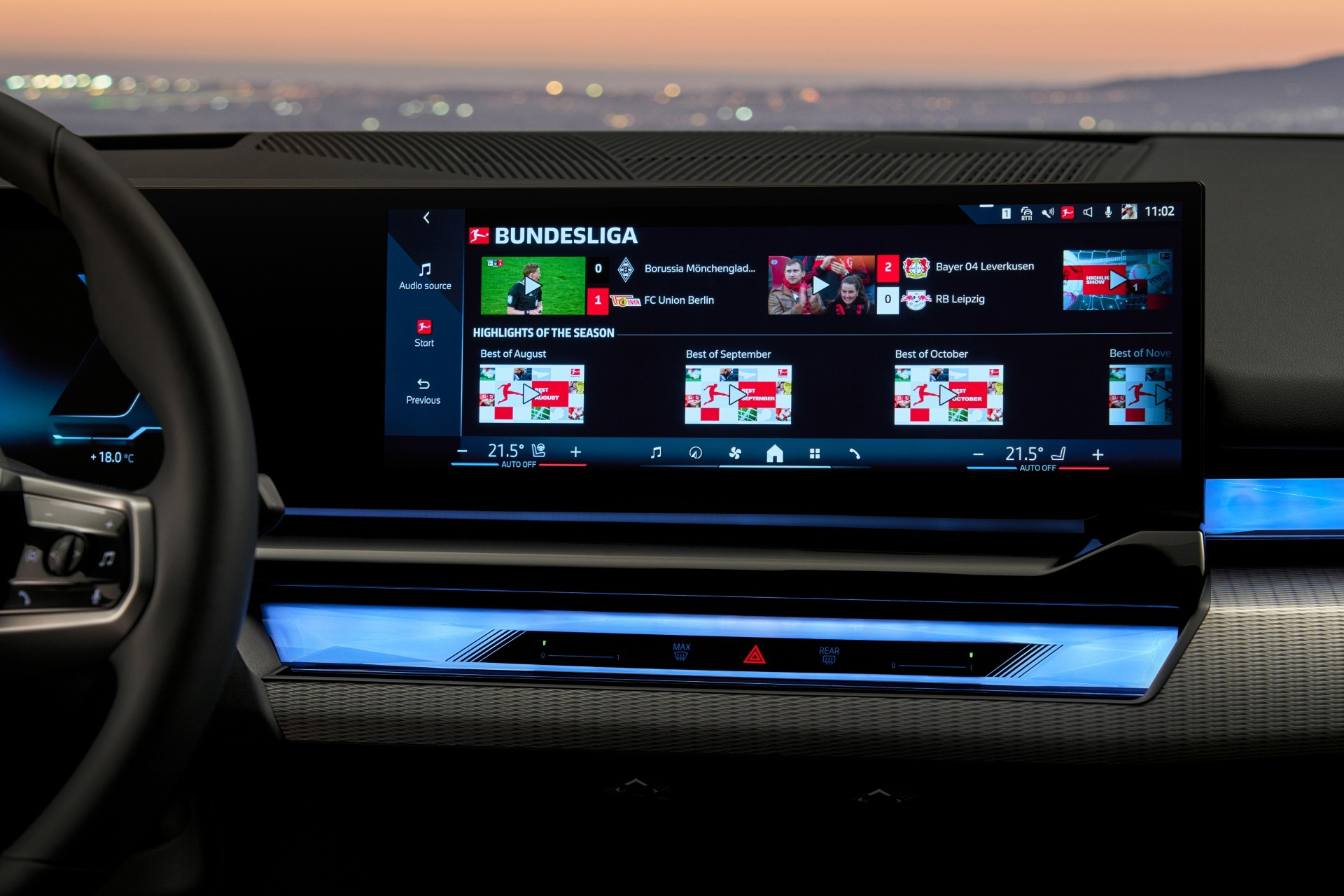 Vista del cuadro de instrumentos digital del BMW Serie 5, con gráficos en alta resolución.