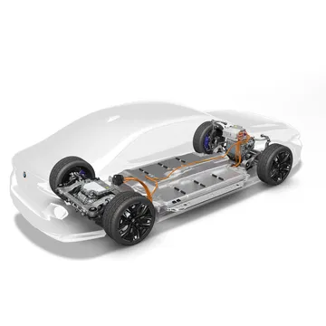 Visión del chasis BMW Serie 5 que muestra la disposición y elementos mecánicos.