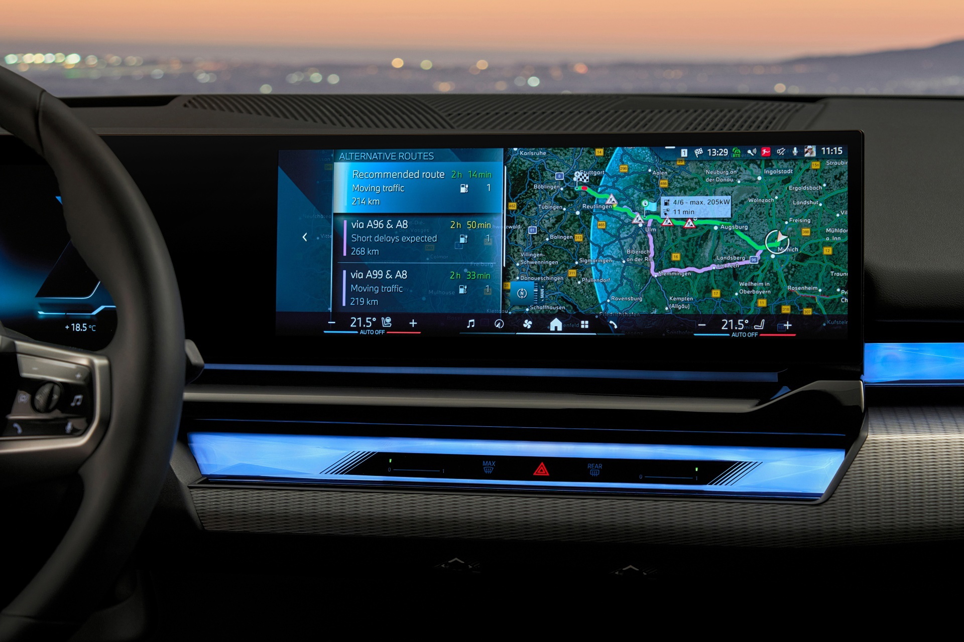 Pantalla de sistema de infotainment de última generación en BMW Serie 5.