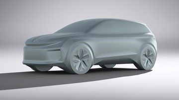 Silueta lateral Skoda Elroq destacando su diseño aerodinamico