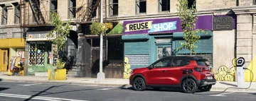 Citroën C3 en ambiente urbano, mostrando diseño trasero y lateral.