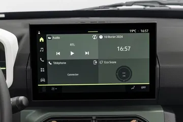 Vista central del sistema de infotainment del Dacia Spring