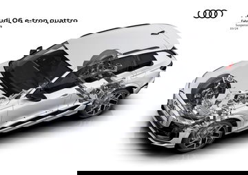 Vista superior del Audi Q6 e-tron mostrando su línea lateral y techo