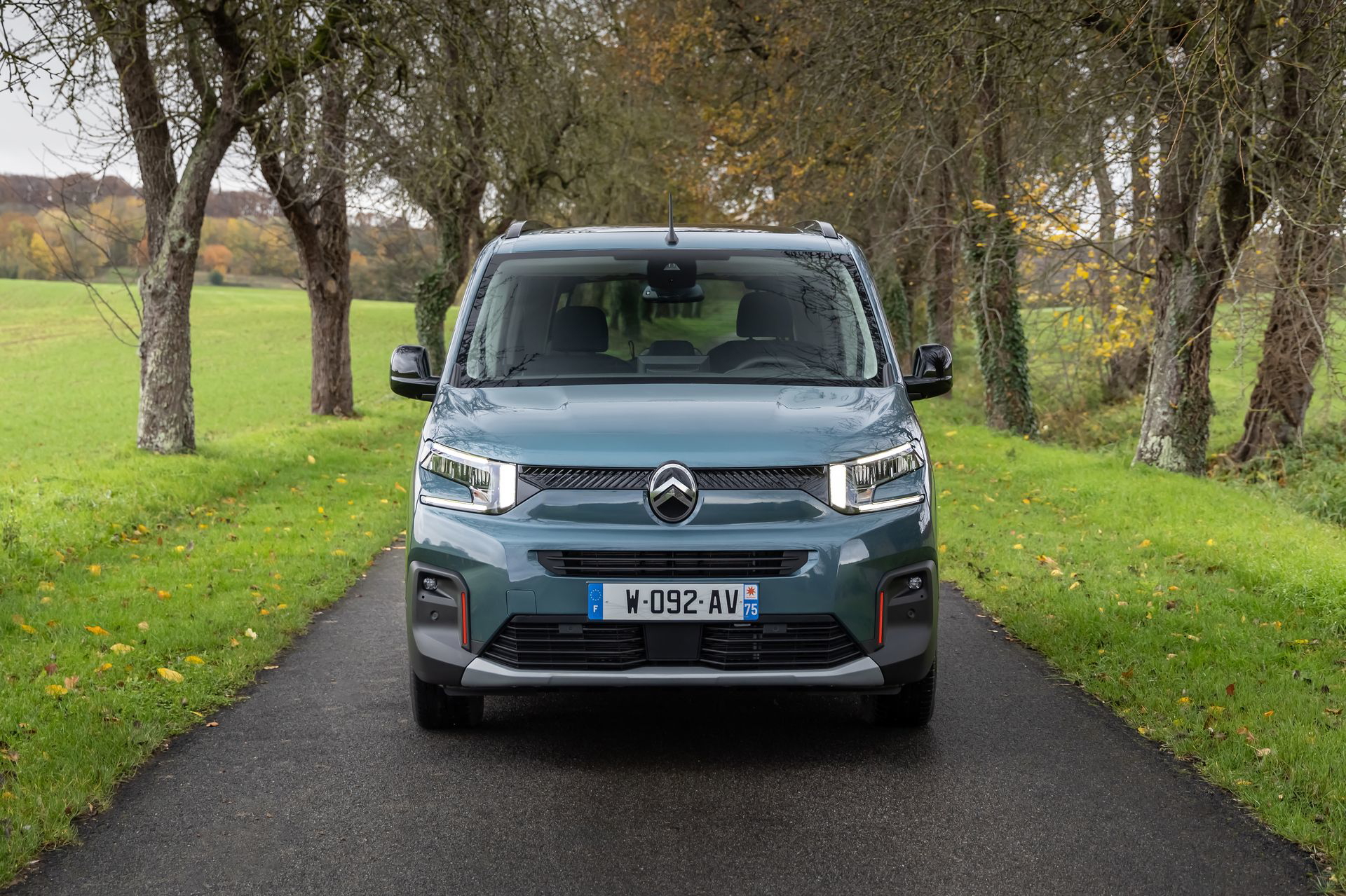 Vista frontal del Citroën Berlingo destacando su robusta parrilla.