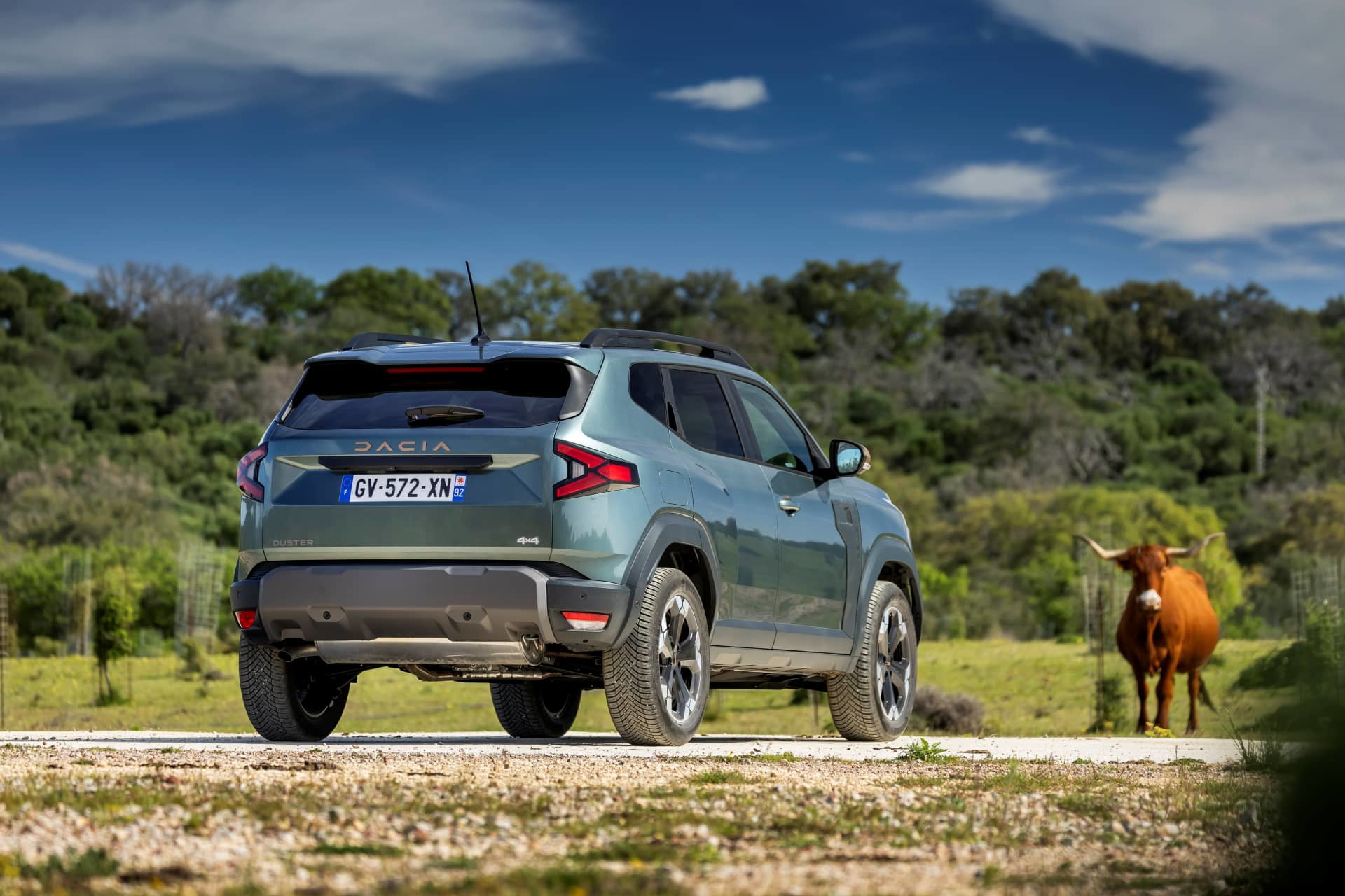 Dacia Duster mostrando su capacidad off-road en un entorno natural.
