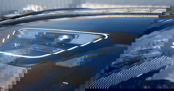 Vista de un elemento de iluminación distintivo en el exterior del vehículo.