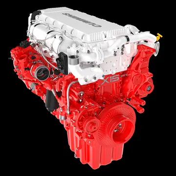 Imagen del potente motor diésel Cummins X15, conocido por rendimiento y durabilidad