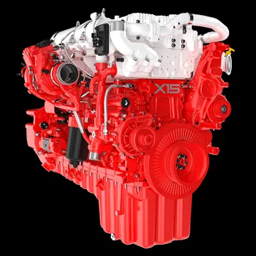 Motor diésel Cummins X15 enfocado en su robustez y tecnología.