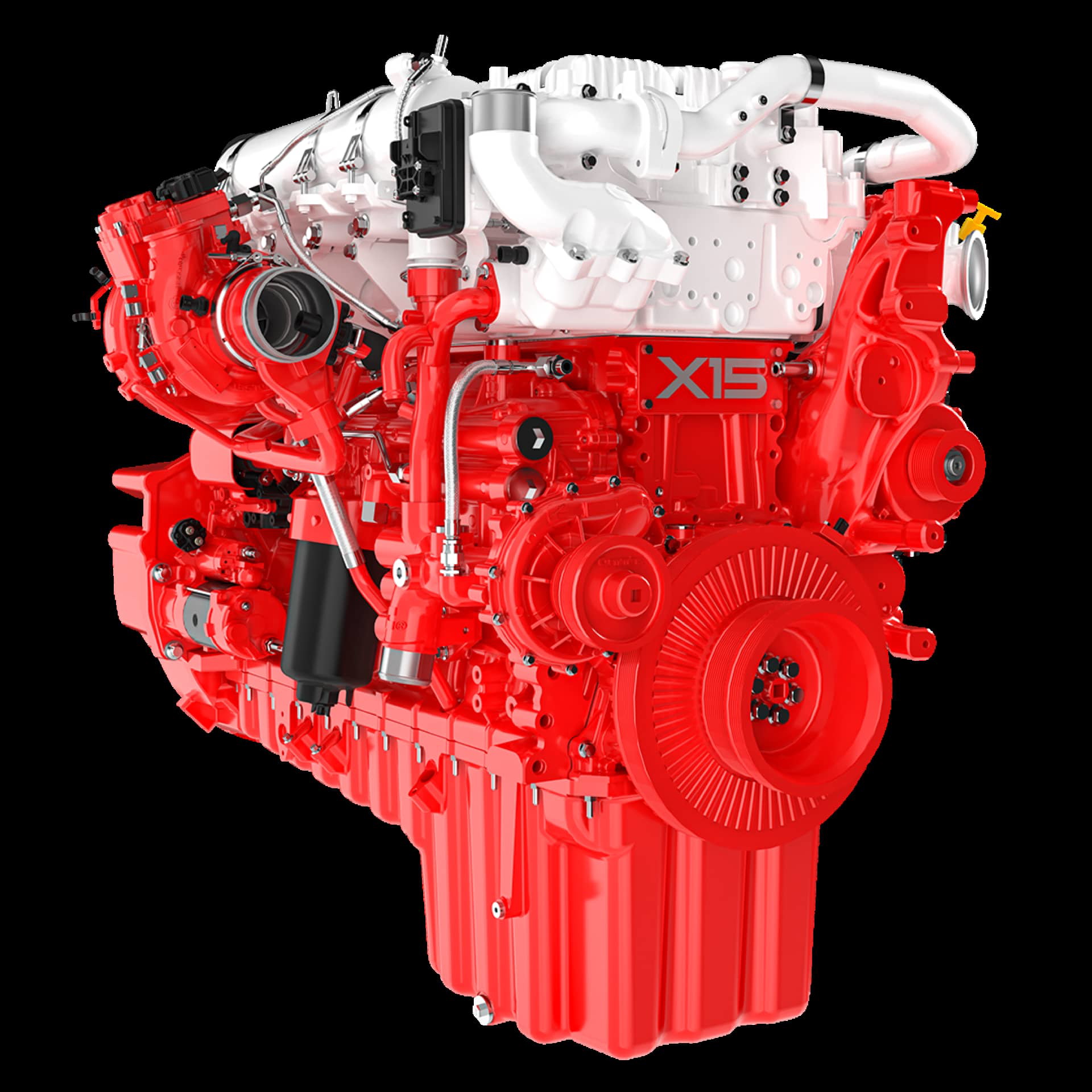 Motor diésel Cummins X15 enfocado en su robustez y tecnología.
