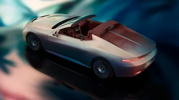 Vista lateral BMW Concept Skytop, diseño futurista con líneas aerodinámicas.