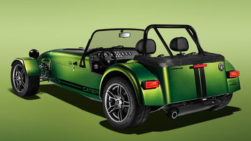 Caterham 485 en su edición final, verde británico con detalles exclusivos.