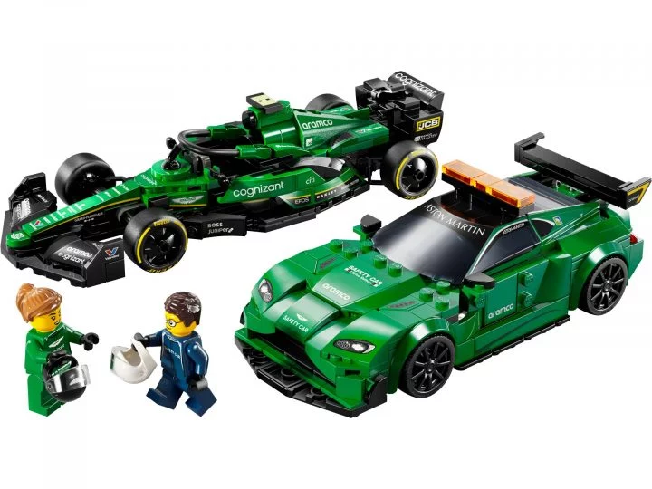 Réplicas LEGO de un monoplaza de F1 y un deportivo Aston Martin