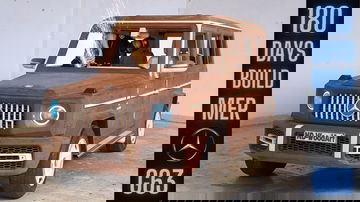 Réplica Mercedes Clase G de madera basada en chasis de Mitsubishi