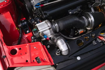 Vista parcial del motor Prodrive de 370 CV del Peugoet 309 Maxi.