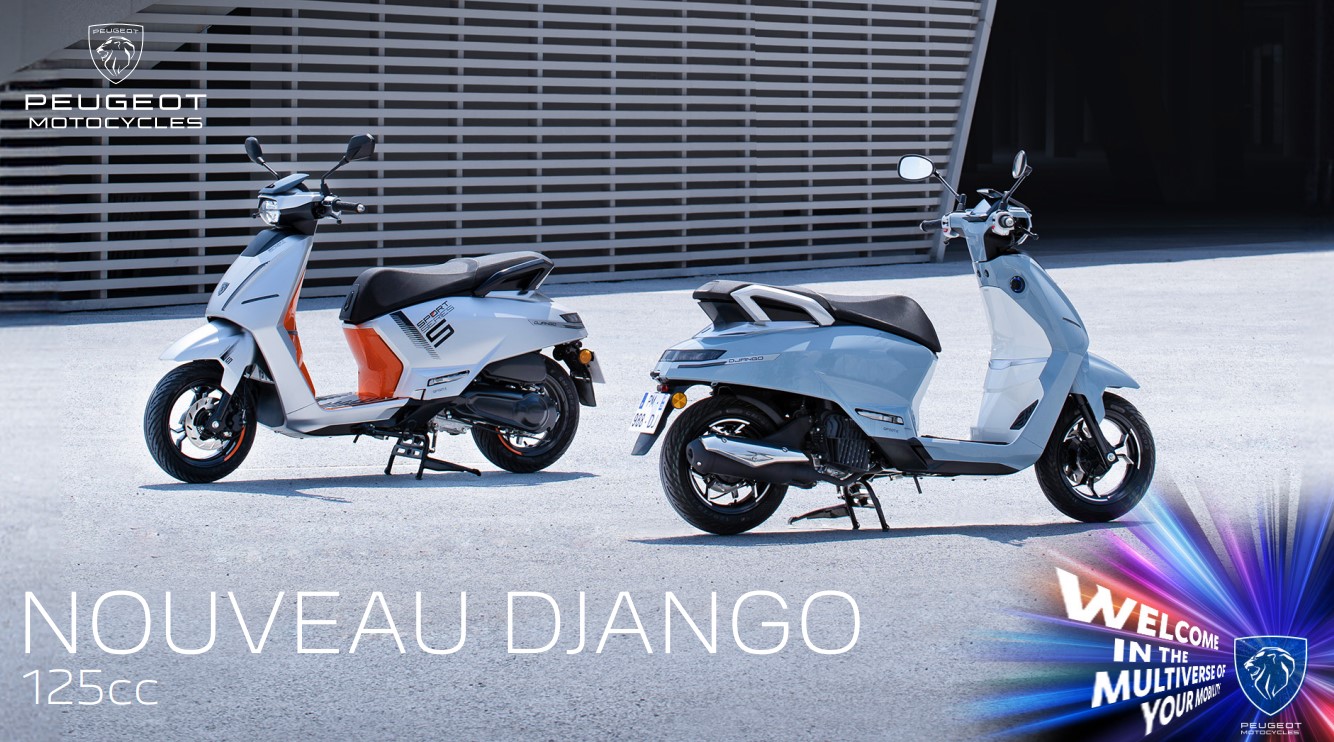 La nueva Peugeot Django 2025 destaca con un diseño retro y moderno funcionalidades actualizadas.