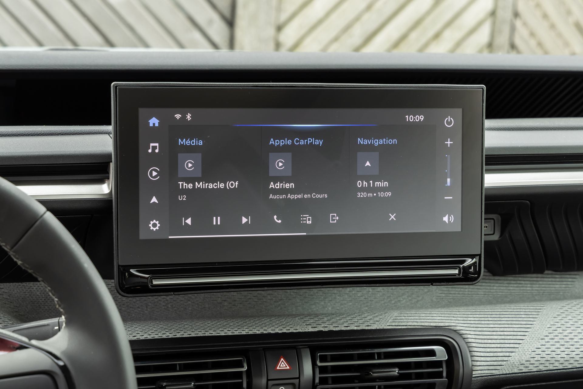 Vista del sistema de infoentretenimiento del Citroën C3