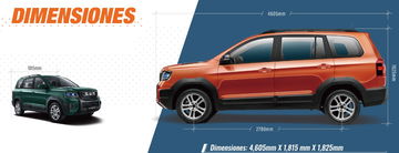 Perfil de un SUV de 7 plazas destacando su accesible precio.