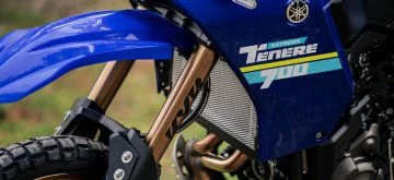 Vista lateral del carenado y gráficos de la Yamaha Ténéré 700 Extreme.