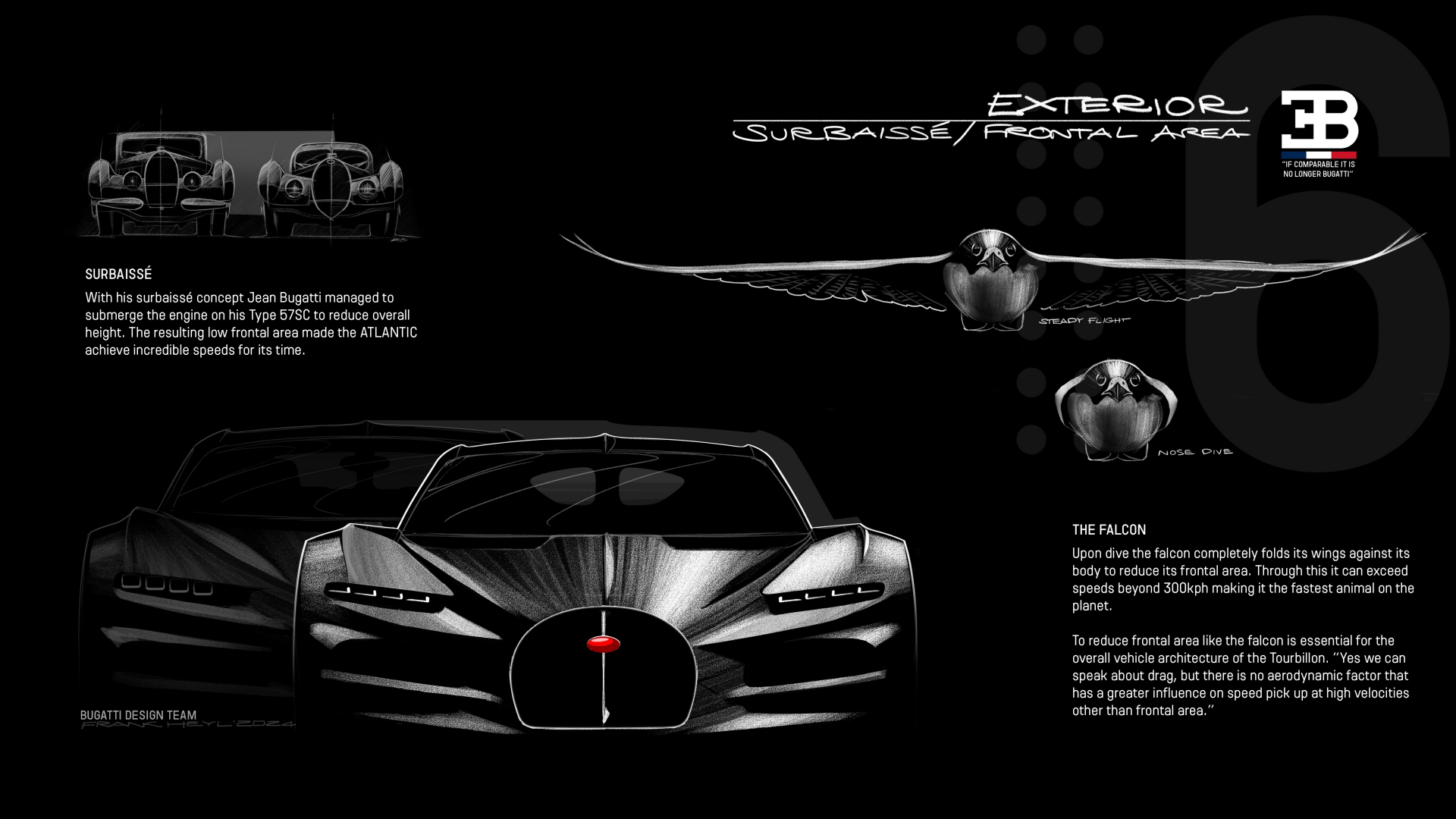 La impecable silueta del Bugatti Tourbillon 2024, fusión de poder y elegancia.