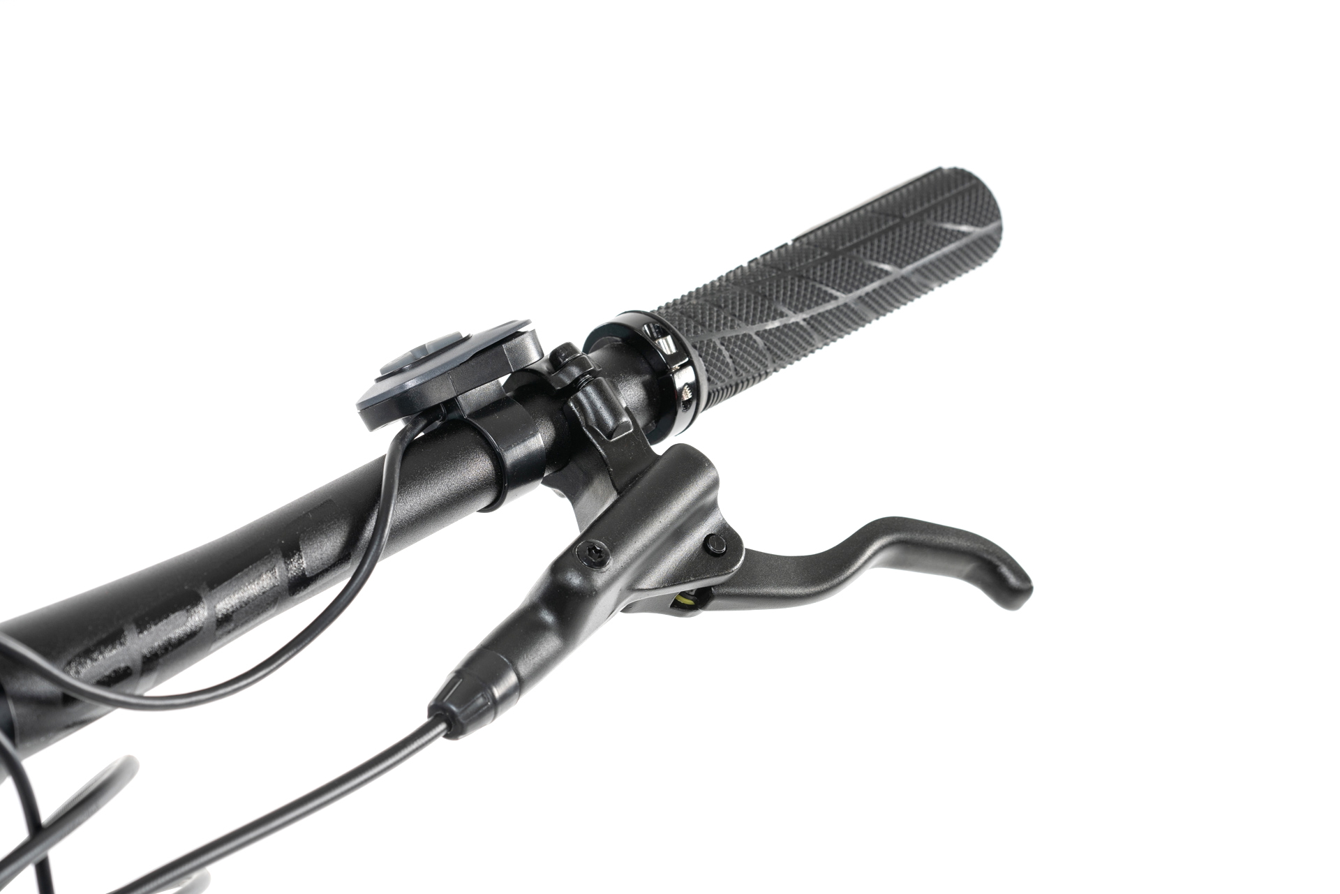 Vista detallada de los mandos y el manillar de la ebike Levit-Muan-MX.