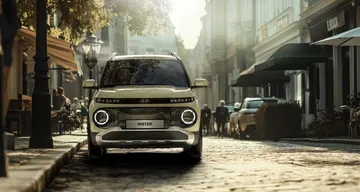 Vista frontal del nuevo SUV todoterreno de Hyundai, robustez y diseño moderno.