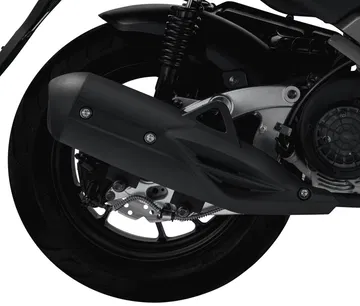 Vista parcial trasera lateral de la Keeway Vieste 125 con descuento