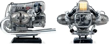 Réplica a escala del icónico motor bóxer de la BMW R 90 S.