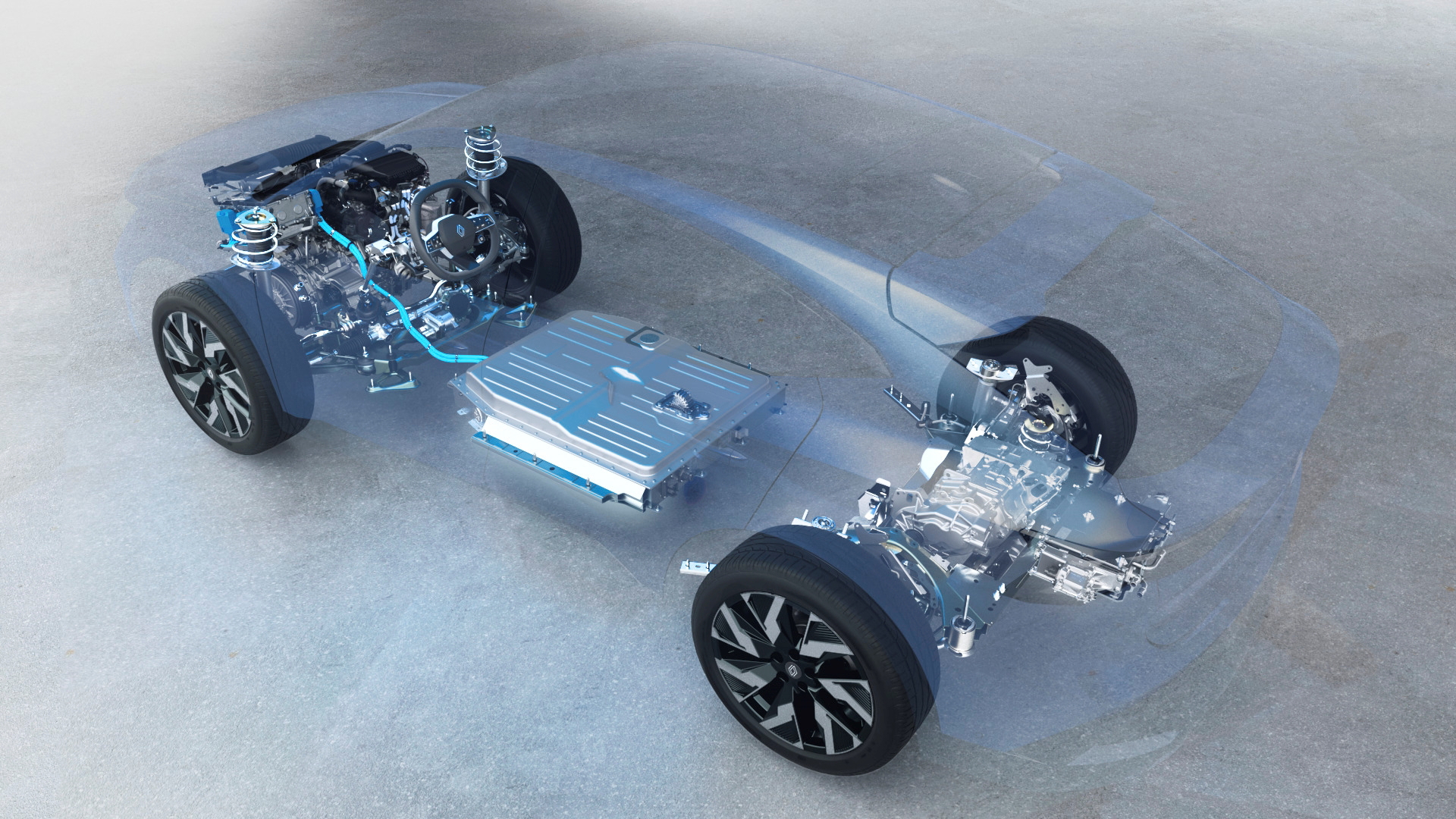 Vistazo lateral del Renault Rafale, promesa de innovación en SUV híbridos.