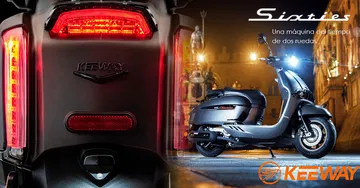 Scooter retro de 300 cc económico con seguro incluido, diseño clásico y modernas prestaciones.