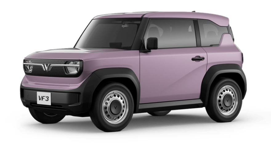 Vista lateral del Vinfast VF3 que muestra su diseño robusto y moderno
