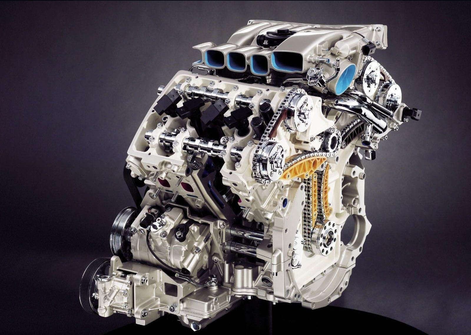 Vista del peculiar motor W8 del Volkswagen Passat, una pieza de ingeniería avanzada.