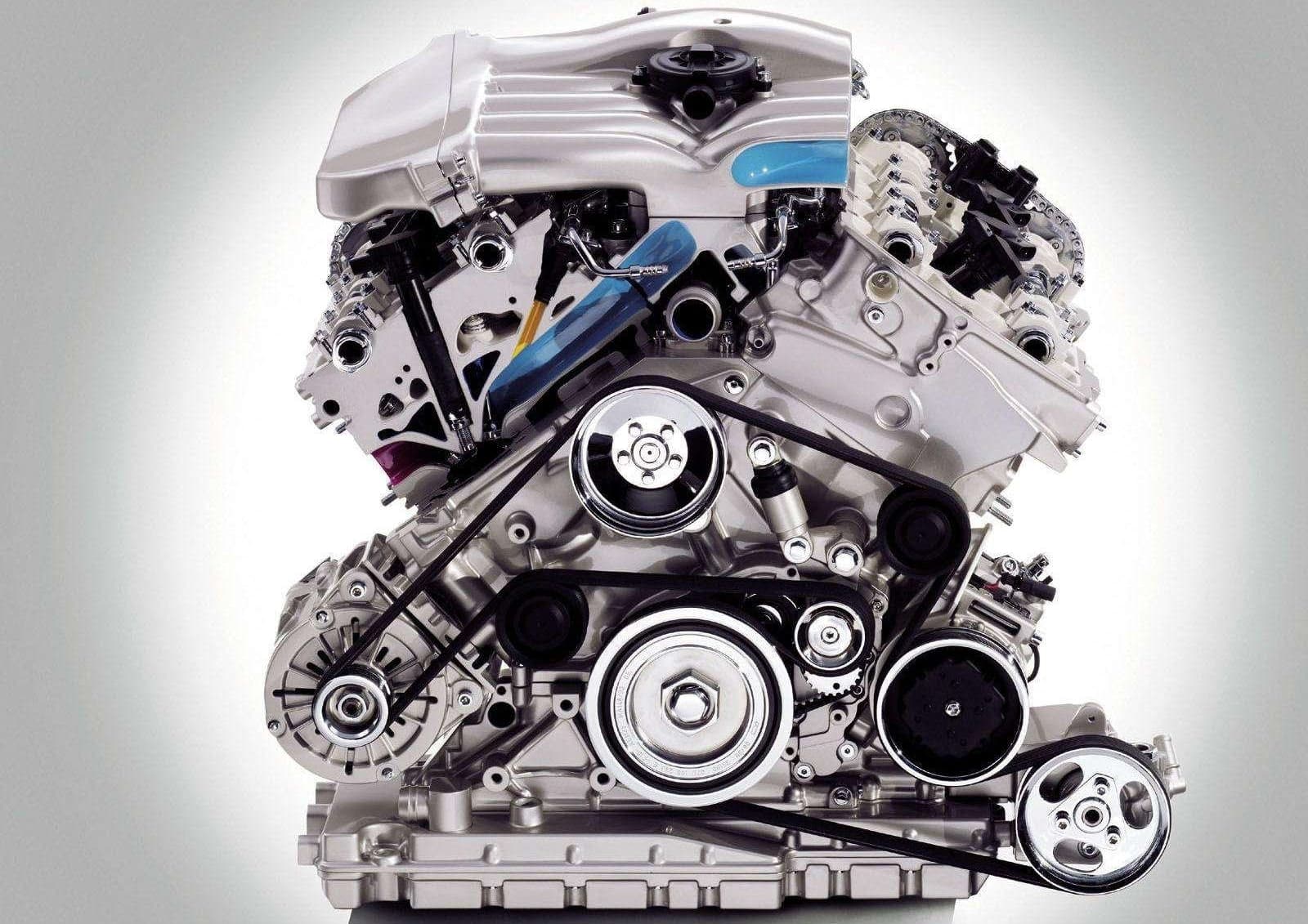 Vista del motor W8 que dotaba de una potencia excepcional al Passat de Volkswagen.