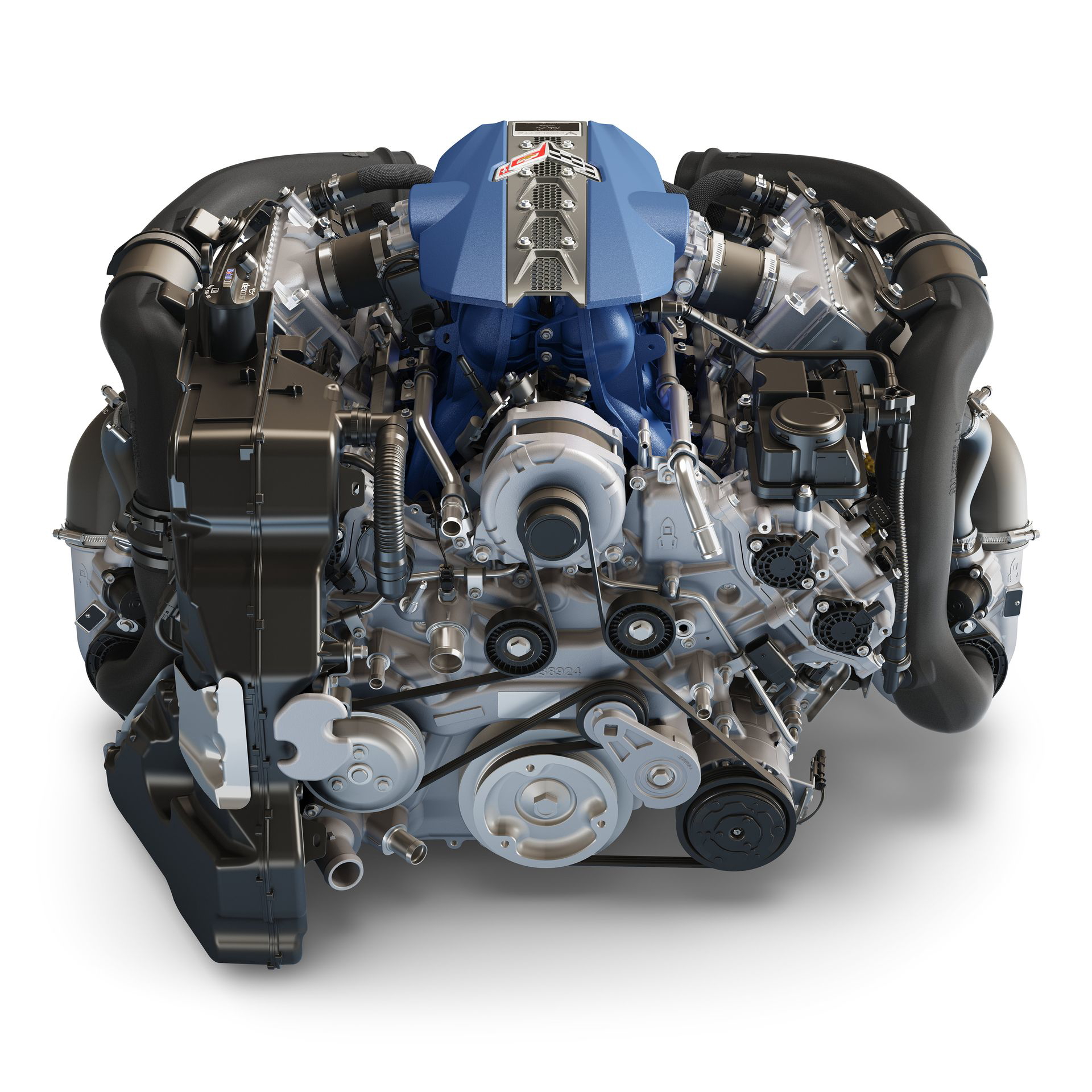 Vista del potente motor V8 del Corvette ZR1 2024, símbolo de desempeño estadounidense.