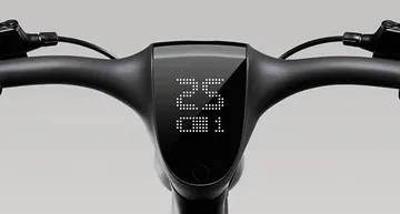 Panel de control de la ebike Urtopia Carbon con indicador de velocidad