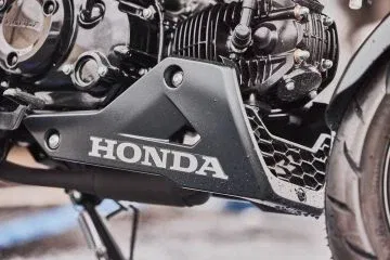 Vista detallada de la protección de cadena de la Honda MSX125 Grom 2024. Vista detallada de la protección de cadena de la Honda MSX125 Grom 2024.