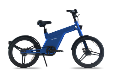 Ebike deportiva de hidrógeno con diseño vanguardista y eficiencia energética.