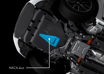 Vista parcial del Lexus LBX Morizo RR, apreciando su diseño aerodinámico.