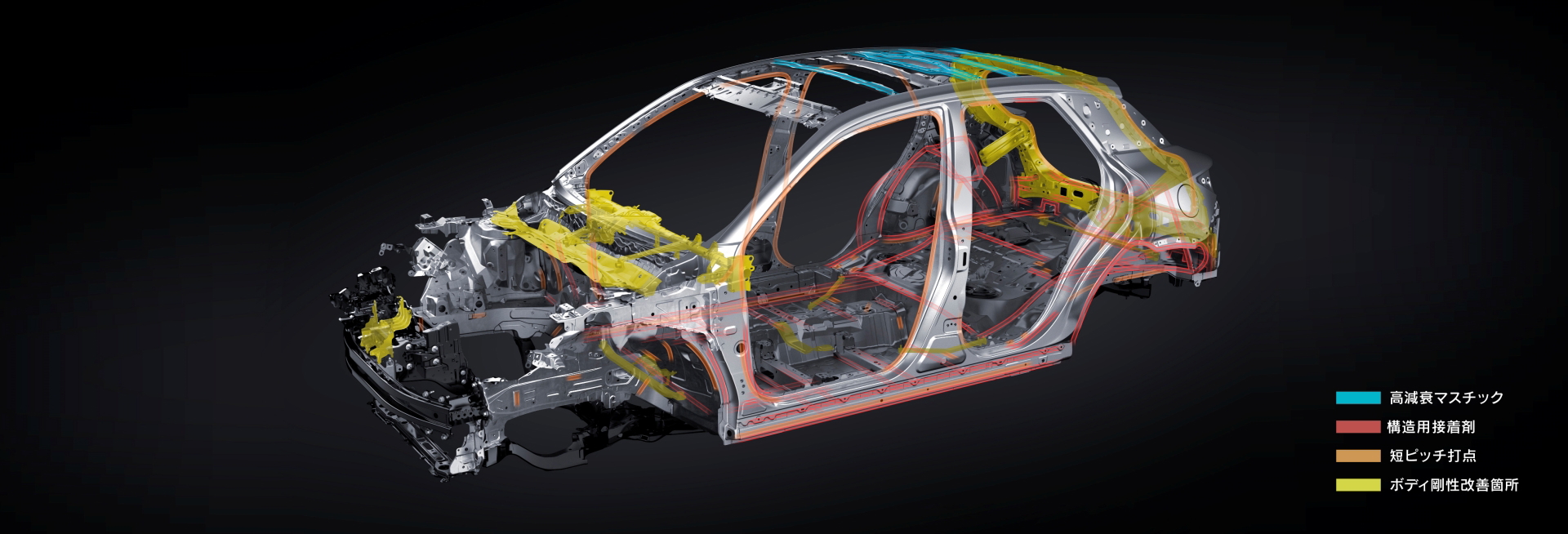 Chasis de SUV premium Lexus LBX Morizo en vista lateral.