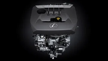 Vista detallada del motor Lexus con 300 CV, potencia y refinamiento.